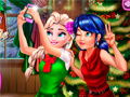 Jeu Selfie de Ladybug et Elsa à Noël en ligne