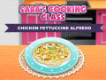 Jeu Le cours de cuisine de Sara : Fettuccine Alfredo au poulet en ligne