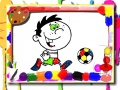 Jeu Temps de coloriage de football en ligne