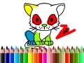 Jeu Retour à l'école : Coloration de chat en ligne