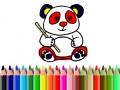 Jeu Retour à l'école : Coloriage Panda en ligne