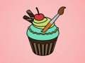 Jeu Coloriage de Cupcake Délicieux en ligne