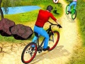 Jeu Cycliste tout-terrain en montée en ligne