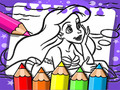 Jeu Livre de Coloriage Ariel la Petite Sirène en ligne