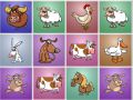 Jeu Puzzles d'association d'animaux de ferme en ligne