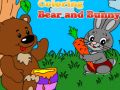 Jeu Coloriage d'un ours et d'un lapin en ligne