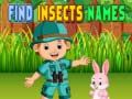 Jeu Trouver les noms des insectes en ligne