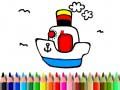 Jeu Retour à l'école : Coloration de bateau en ligne