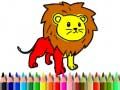 Jeu Retour à l'école : Livre de coloriage de lions en ligne