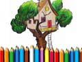Jeu Livre à colorier Maison dans les arbres en ligne
