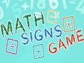 Jeu Jeu des Signes Mathématiques en ligne