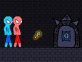 Jeu Homme-singe rouge et bleu avec corde en ligne