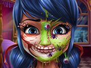 Jeu Fille à pois Maquillage d'Halloween en ligne Jeu Fille à pois Maquillage d'Halloween en ligne