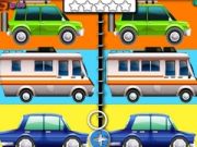 Jeu Voitures de Dessin Animé Trouvez les Différences en ligne