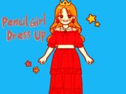 Jeu Habille la Fille au Crayon en ligne