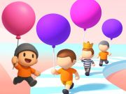 Jeu Les héros du ballon courent et se lèvent en ligne