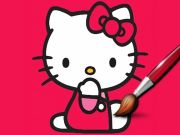 Jeu Kitty coloriage facile en ligne
