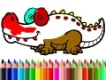 Jeu Retour à l'école : Coloration d'alligator en ligne