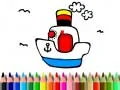 Jeu Retour à l'école : Coloration de bateau en ligne