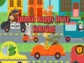 Jeu Coloriage de conduite animale heureuse en ligne