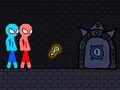 Jeu Homme-singe rouge et bleu avec corde en ligne