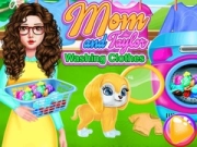 Jeu Maman et Taylor lavent des vêtements en ligne
