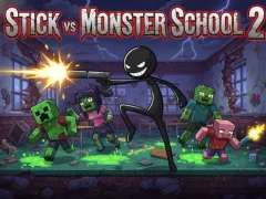 Jeu Bâton contre Monster School 2 en ligne