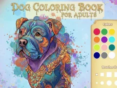 Jeu Livre de coloriage de chiens pour adultes en ligne
