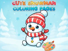 Jeu Coloriages mignons de bonhomme de neige en ligne
