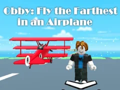 Jeu Obby : Volez le plus loin dans un avion en ligne