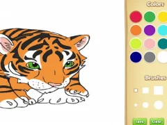 Jeu Livre de coloriage de bébé tigre en ligne