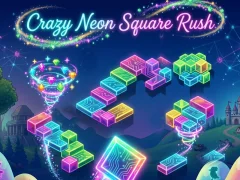 Jeu Rush fou au néon carré en ligne