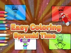 Jeu Coloriage facile Sprunki Time en ligne