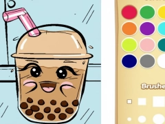 Jeu Boba Tea Coloring Livre pour les enfants en ligne
