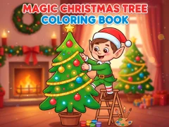 Jeu Livre de coloriage d'arbre de Noël magique en ligne