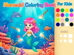 Jeu Livre de coloriage de sirène pour les enfants en ligne