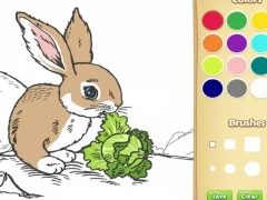 Jeu Livre de coloriage de lapin pour les enfants en ligne