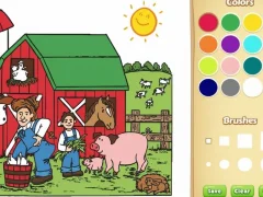 Jeu Livre de coloriage de ferme pour les enfants en ligne