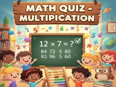 Jeu Quiz mathématique — Multiplication en ligne