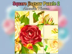 Jeu Puzzle carré 2 Assembler des fleurs en ligne
