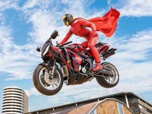 Jeu Real Motorbike Super Hero cascadeur 3D en ligne