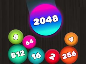 Jeu 2048 Puzzle: Connectez les balles en ligne