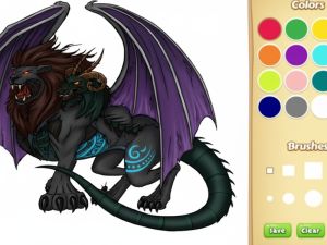 Jeu Livre de coloriage dragon chimère en ligne