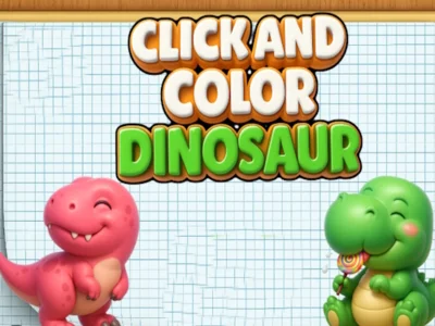 Jeu Cliquez et coloriez les dinosaures en ligne