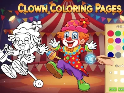 Jeu Coloriages de clowns en ligne