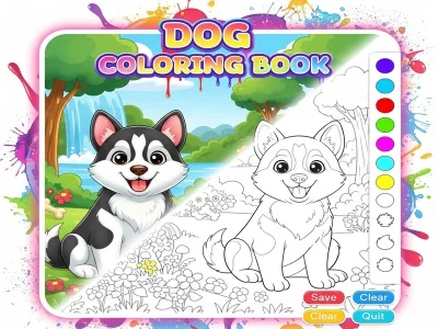 Jeu Livre de coloriage pour chiens en ligne