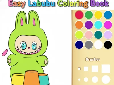 Jeu Livre de coloriage facile Labubu en ligne