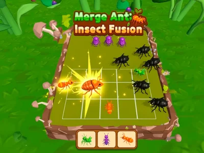 Jeu Fusionner la fourmi : Fusion d'insectes en ligne