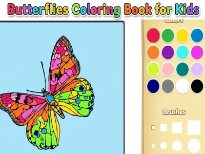 Jeu Livre de coloriage de papillons pour les enfants en ligne Jeu Livre de coloriage de papillons pour les enfants en ligne