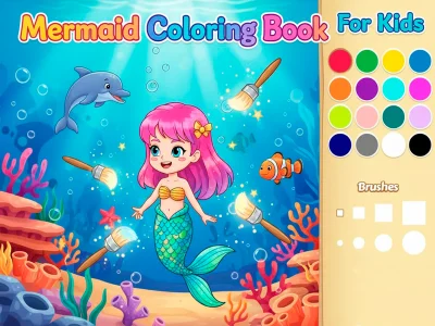 Jeu Livre de coloriage de sirène pour les enfants en ligne